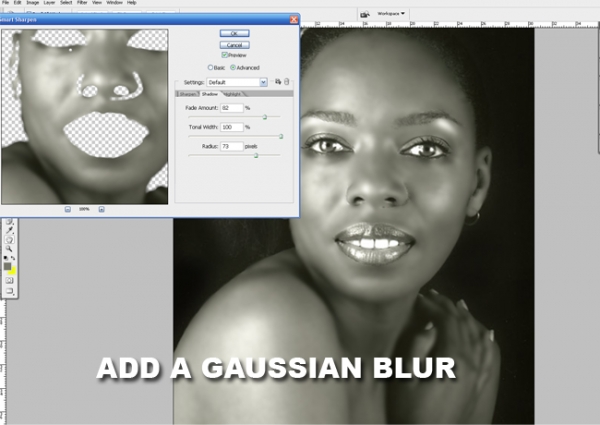 Creation of The power of photoshop: Step 2
